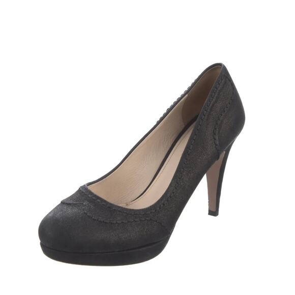 Prada Black Suede Platform Pumps - Picture 12 of 15